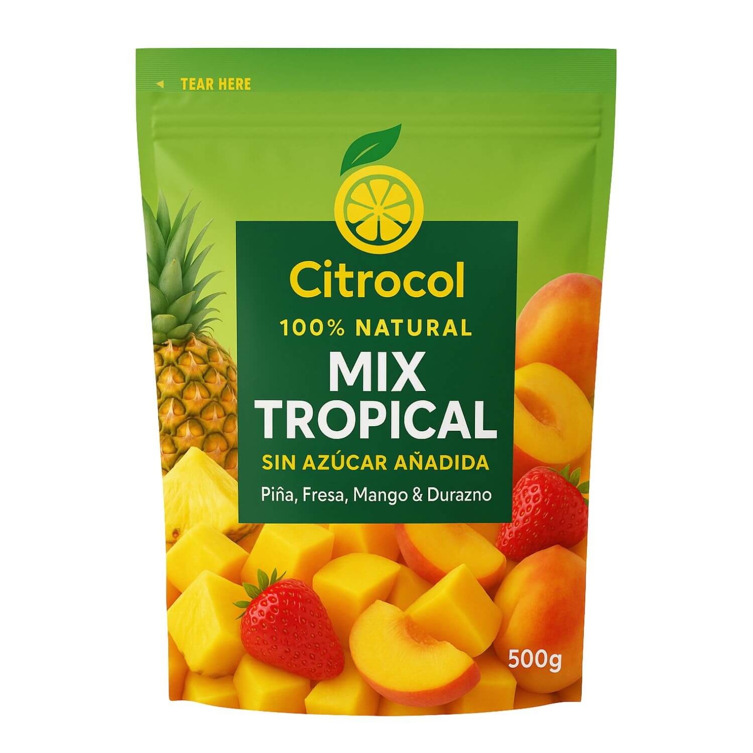 Mix tropical Piña, fresa, mango, durazno