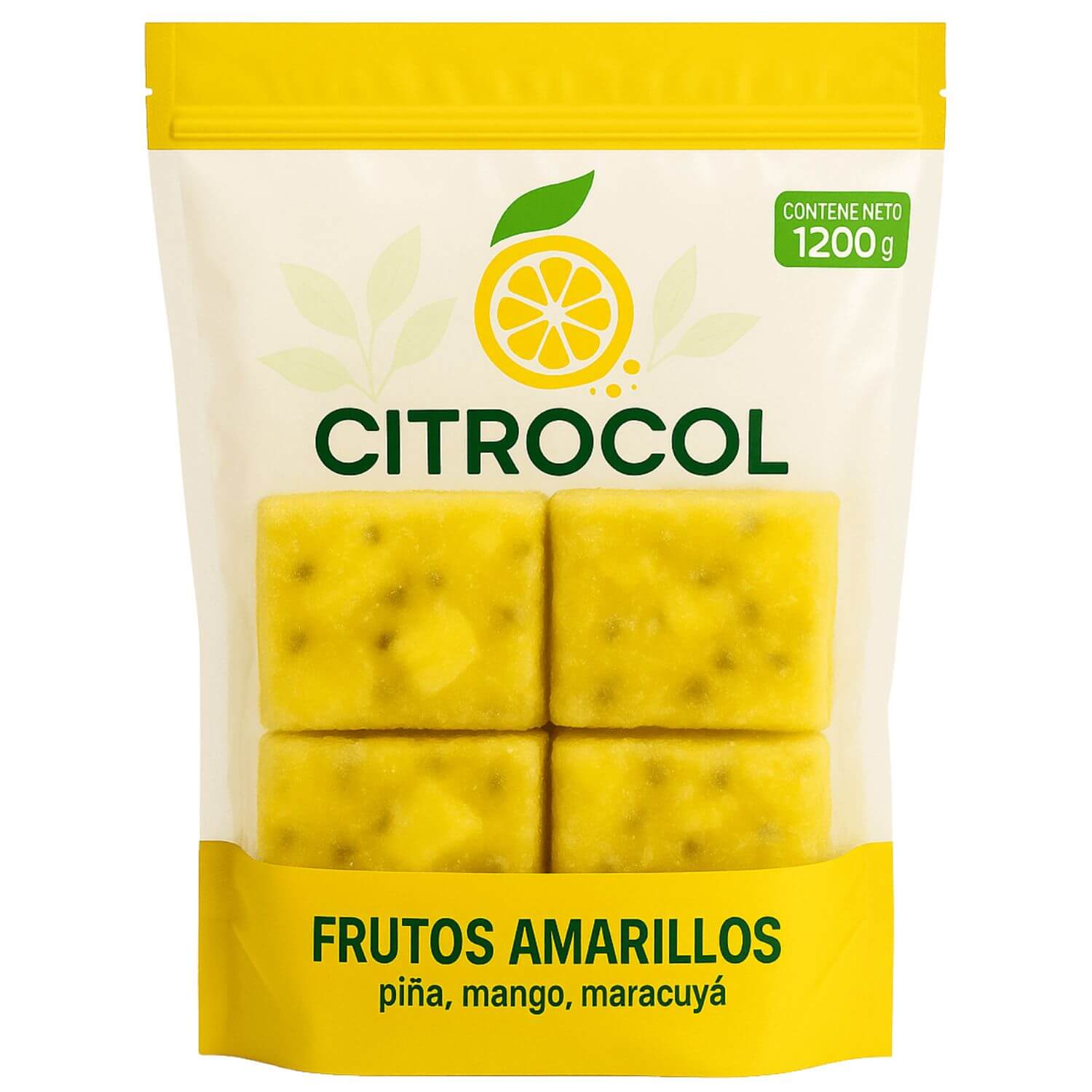 Pulpa troceada frutos amarillos