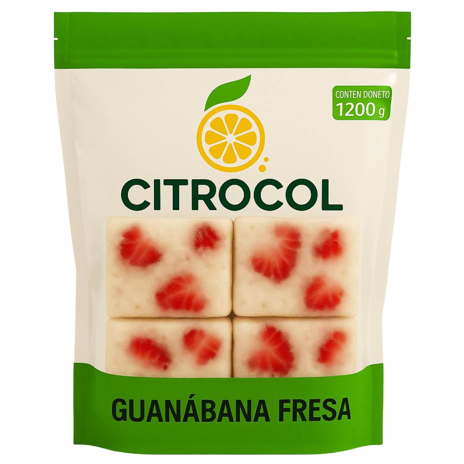 Pulpa troceada guanábana fresa