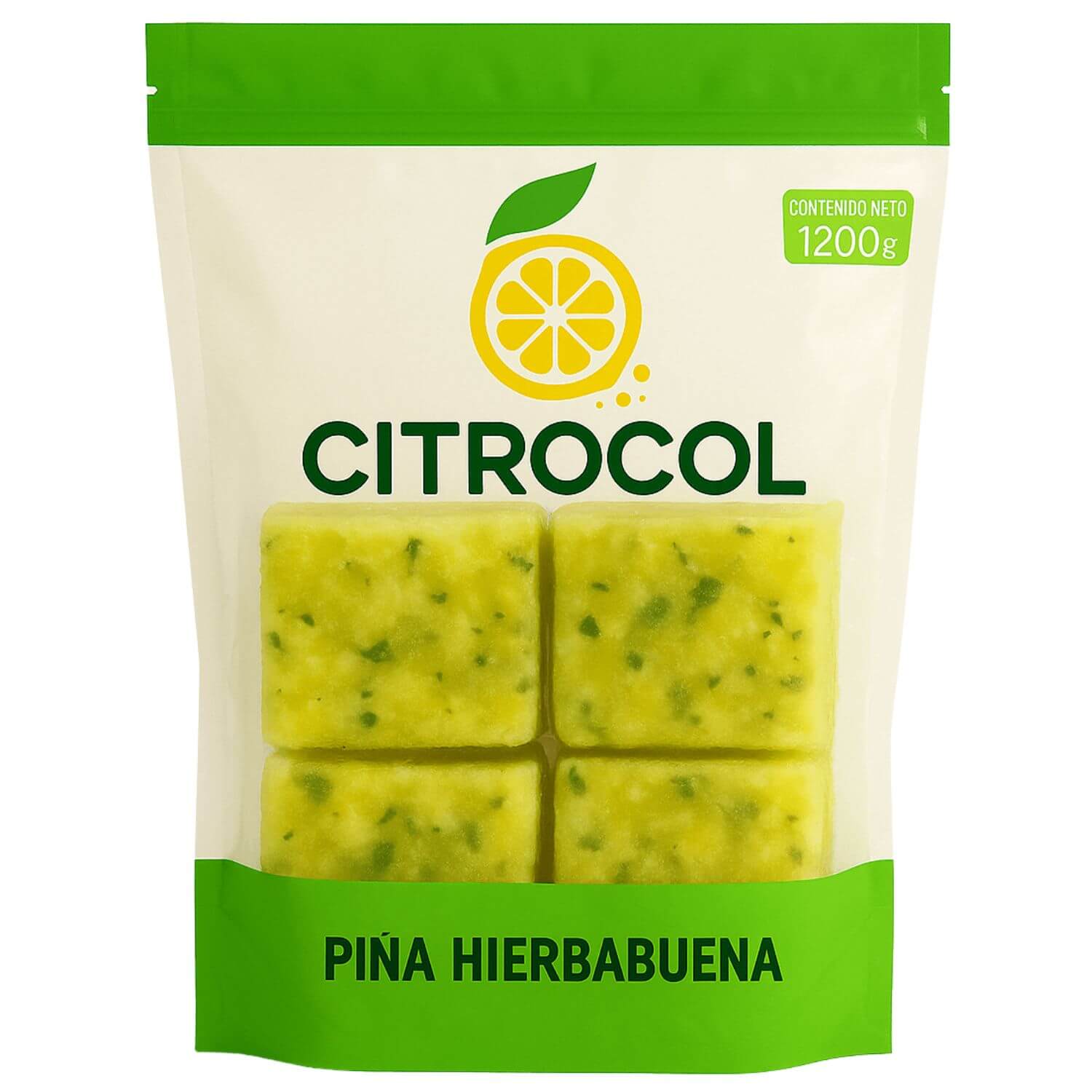 Pulpa troceada piña hierbabuena